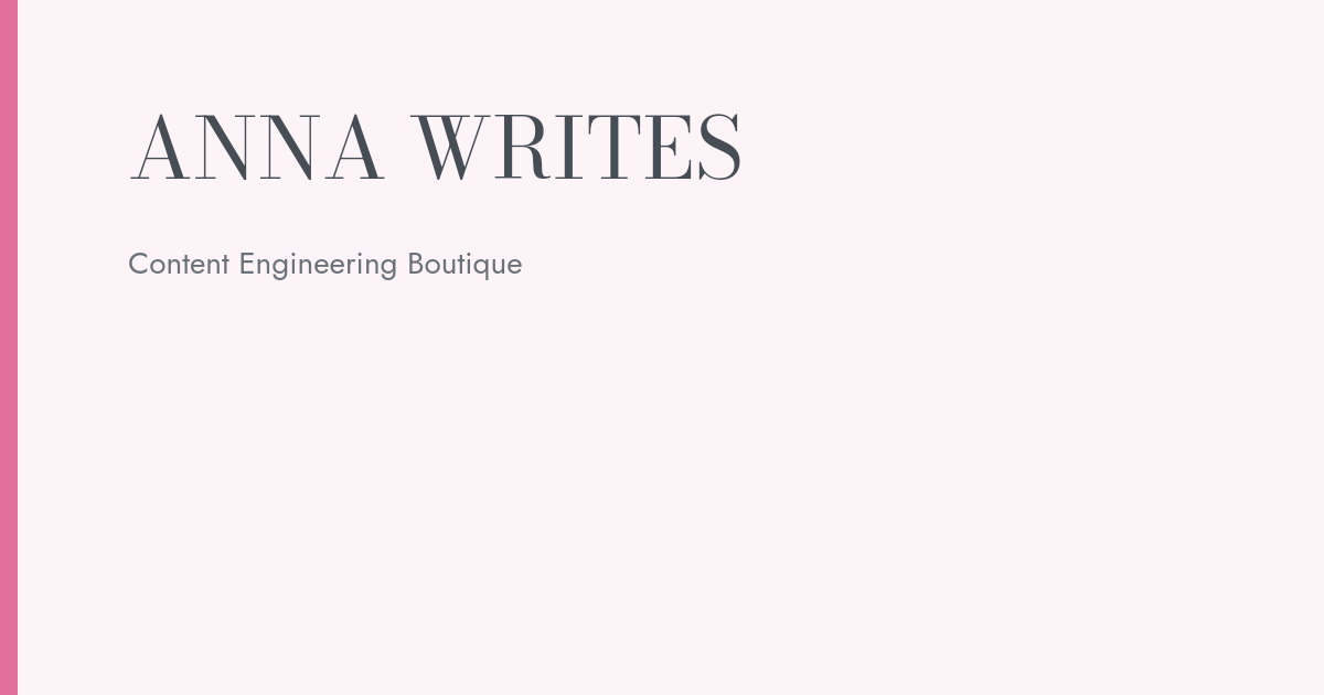 ANNA WRITES